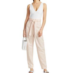 A.L.C. Coburn Paperbag Waist Pants in Light Pink/Morganite, Size 8